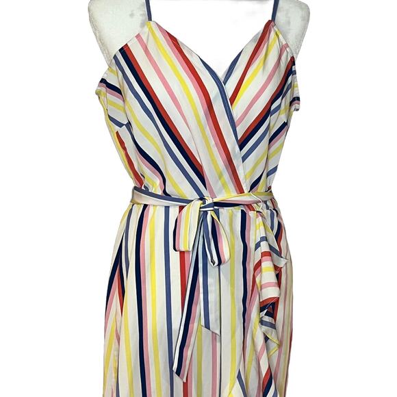 Luxology Dress Women's M Rainbow Color Striped Spaghetti Strap‎ (a-23) - Picture 6 of 6
